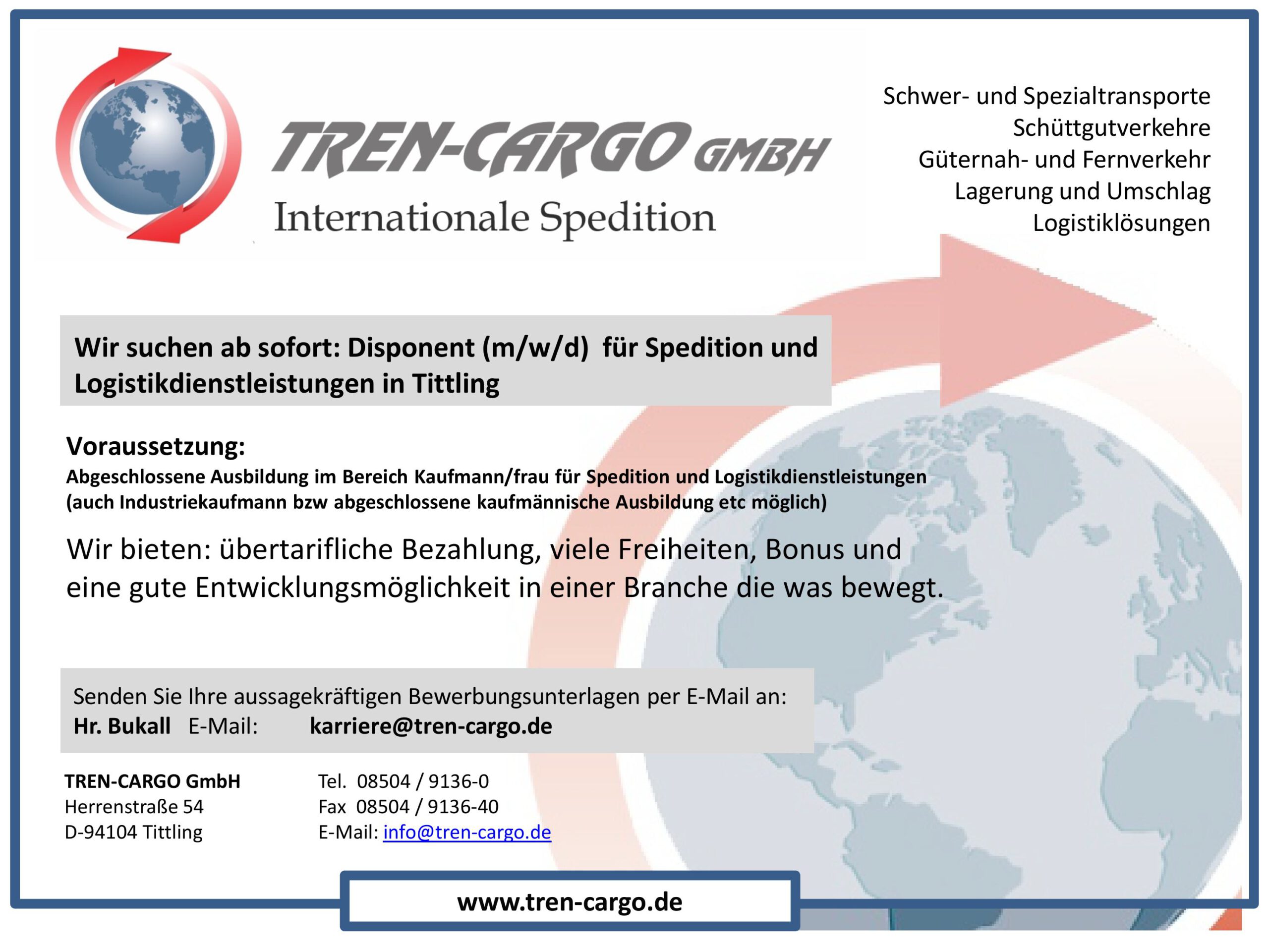 Disponent2025 Wir suchen Disponenten